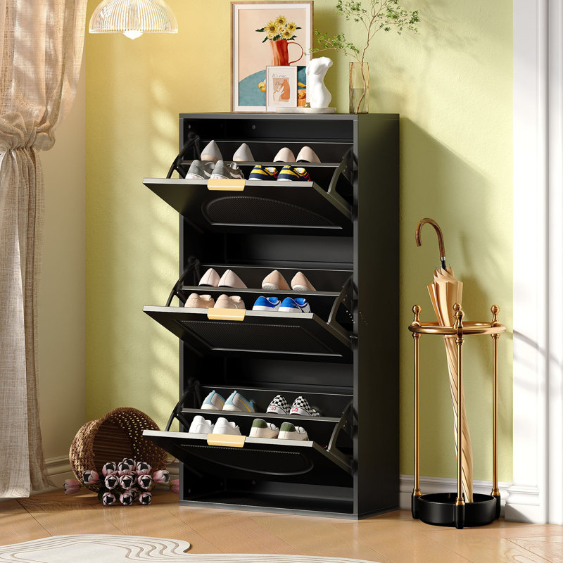 Shoe Storage Cabinet, Black