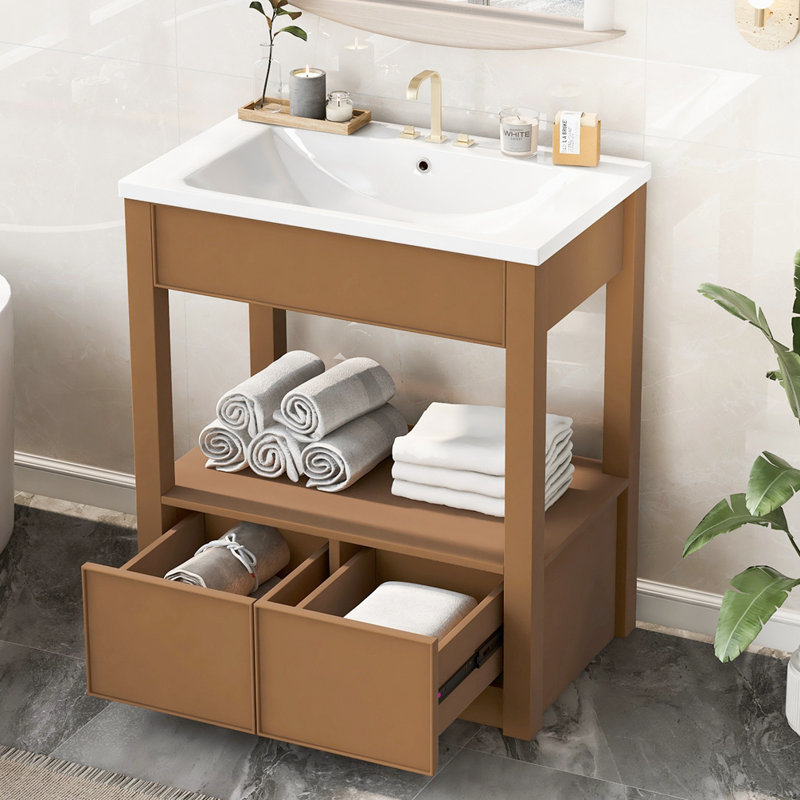 Idlir 30'' Single Bathroom Vanity with Ceramic Top