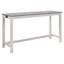 Ensemble de table de bar 4 pièces avec prise de courant, ensemble de table de bar avec chaises, table de bar avec tabourets, table de canapé avec 3 tabourets rembourrés, pour le salon, la salle à manger, blanc et gris