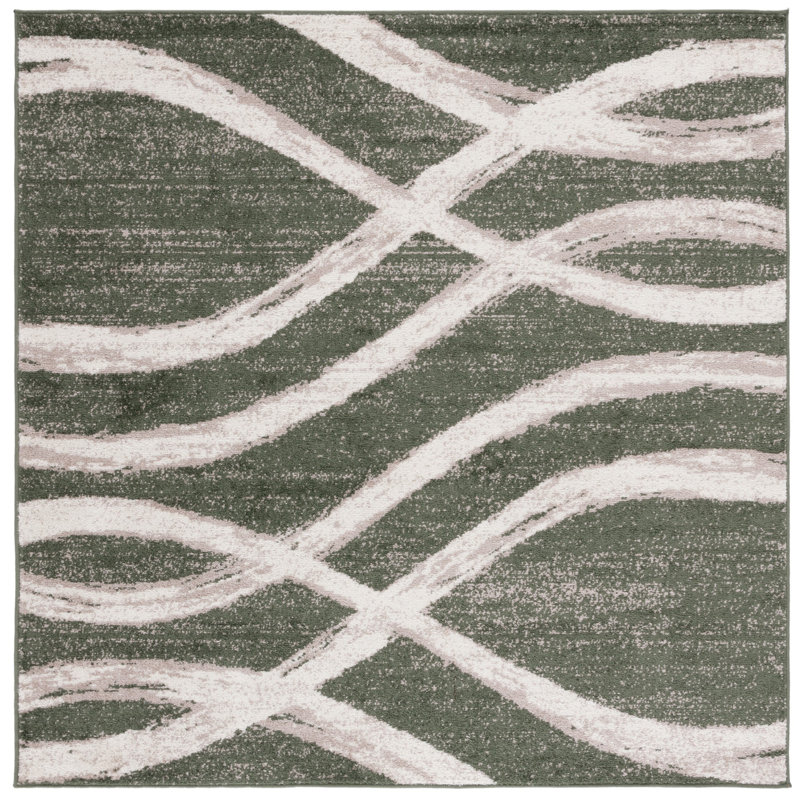 Cadon Performance Abstract Rug, Square 6'
