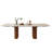 94.49" Extendable Rectangular Dining Table Extendable Sintered Stone Dining Table with Wood Base Seats 10 Modern Kitchen Expandable Table