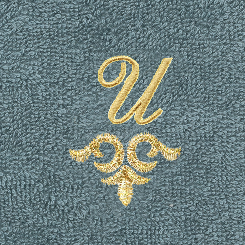 Ensemble de serviettes 100% lin Linica, U, Paquet de 2 débarbouillettes, Sarcelle