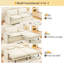 Canapé-lit convertible 4 places, beige-1873711012