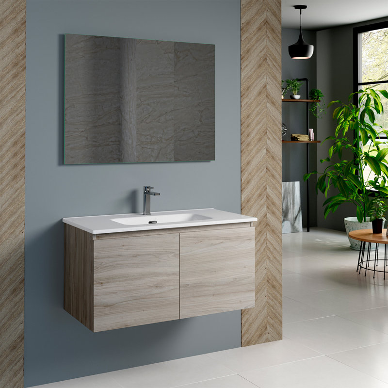 Base de meuble-lavabo simple 36 po Malibu, Pin