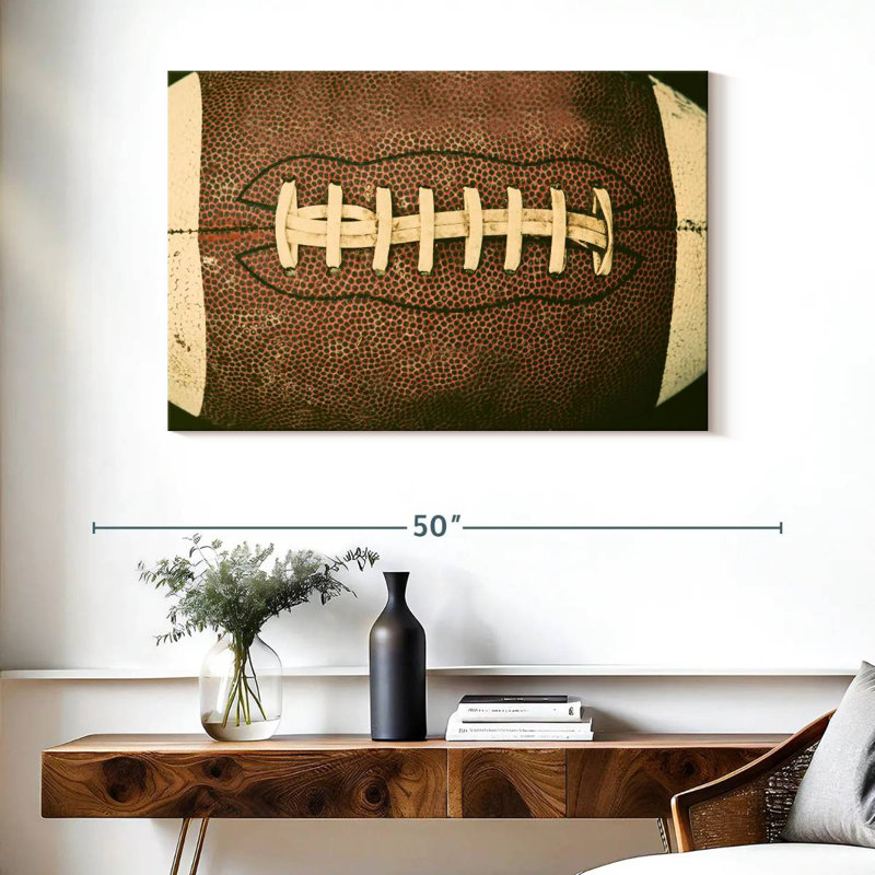 Vieux football américain, H 26 po x l 39 po