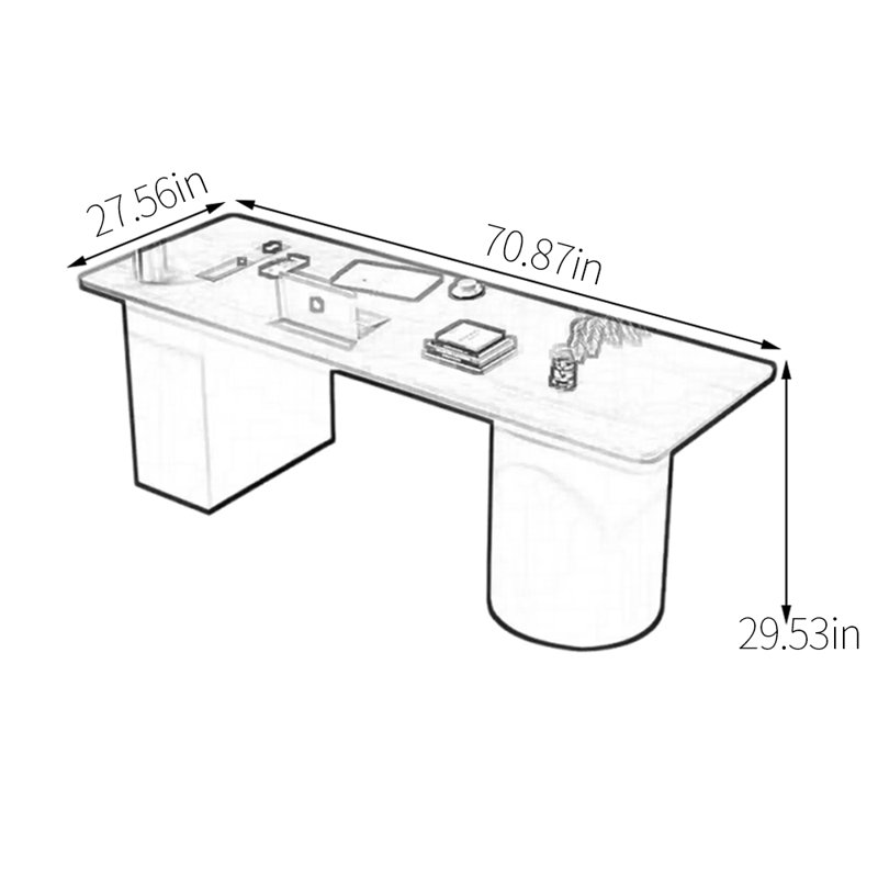 Bureau Maksut, H 29,53 po x l 70,87 po x P 27,56 po
