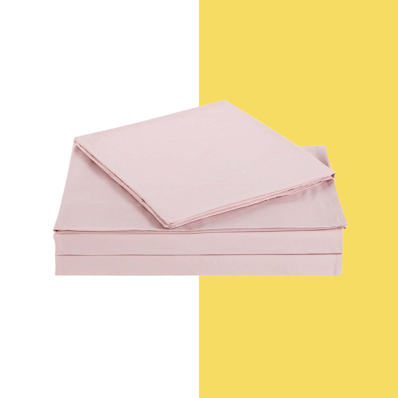 Blush King Solid Microfiber 3-Piece Sheet Set