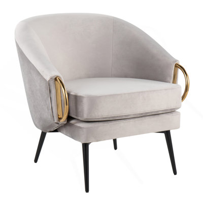 Claire contemporaine / acier noir glam et velours argenté avec accents en acier doré par Lumisource