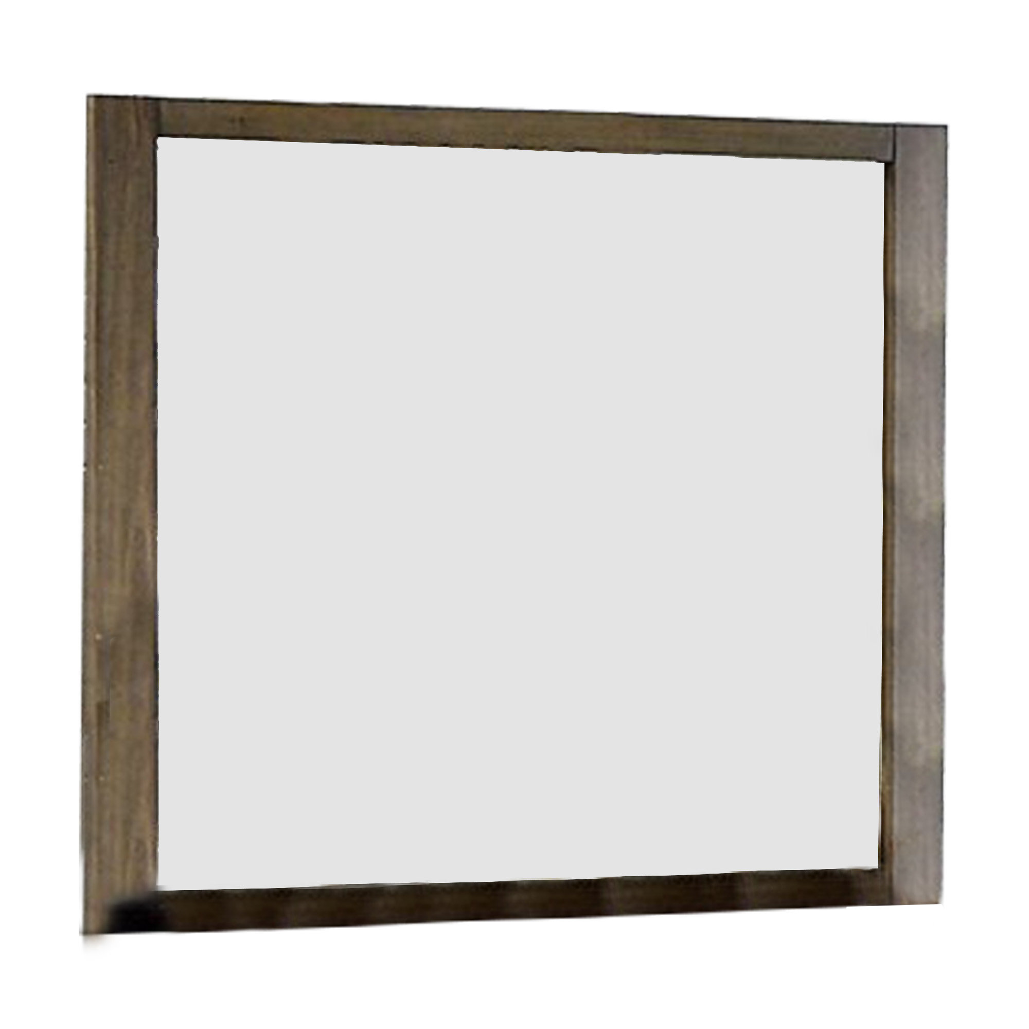 Gracie Oaks 40 Inch Rectangular Wooden Frame Contemporary Mirror, Brown ...