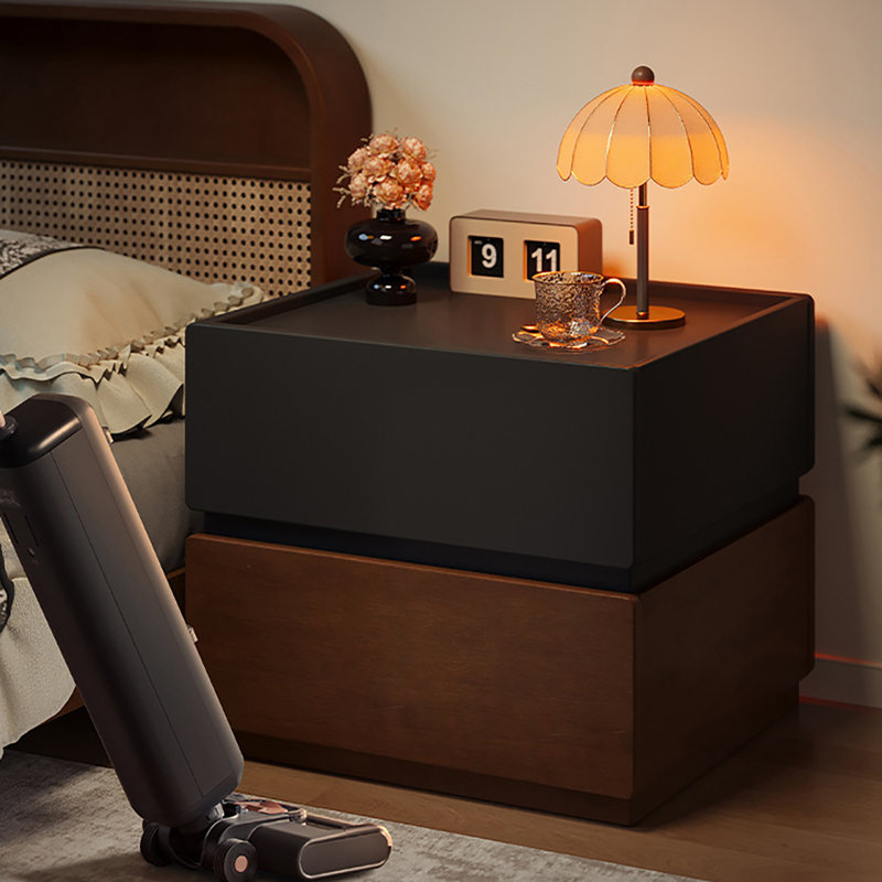 1pc, All-solid Wood Bedside Table, Freely Combinable And Assembled Creative Home Bedroom Storage Cabinet, Bedside Table, And Bedside Storage Cabinet