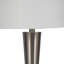 Lampes de chevet décoratives en cône de métal pour la maison - Lampe de bureau pour petite chambre à coucher ou salon - ensemble de 2, 25 po, argent et métallique