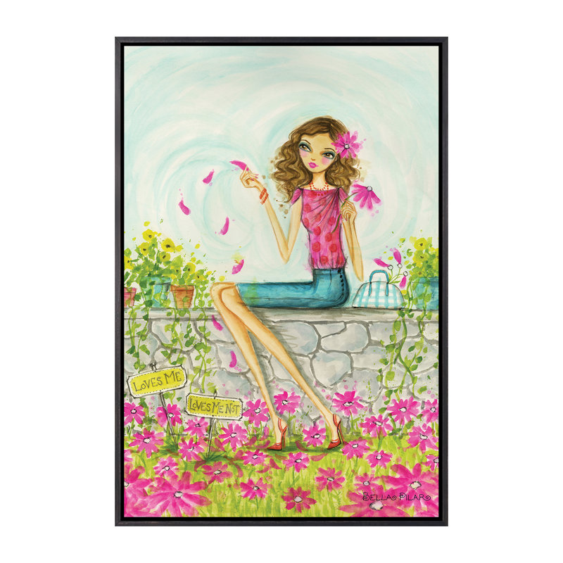Printemps à Summerside # 4, art, Toile avec cadre noir patiné, H 40 po x l 26 po x P 1,5 po