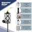 Paquet de 6 torches de jardin en verre gris, décoration de jardin pour torche extérieure 59 po, torches Citronella améliorées de 16 oz