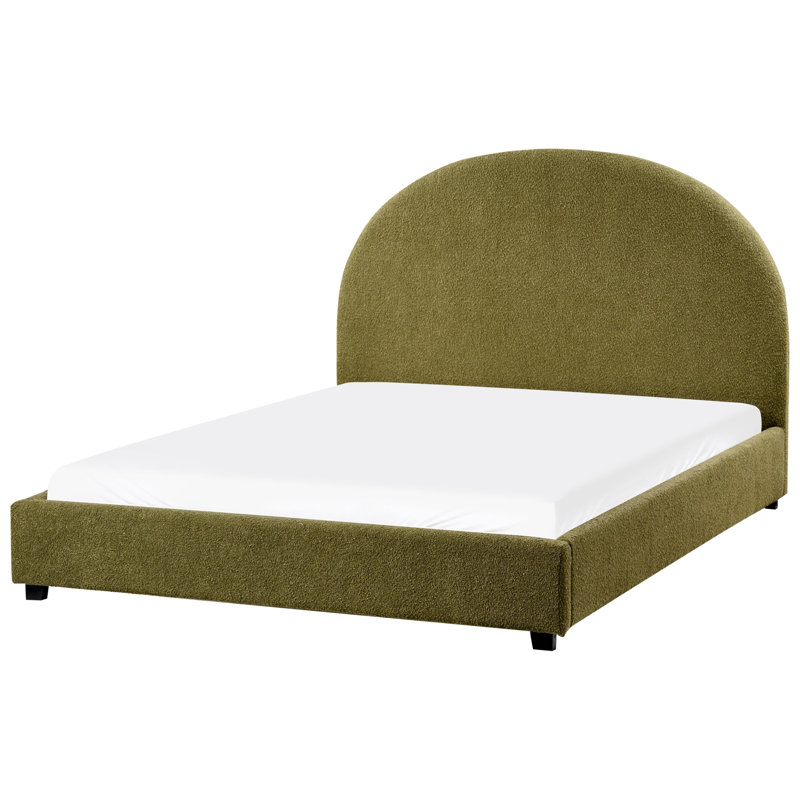 Bed Wood Veneer Bohemond, European Double (140 x 200 cm), Green