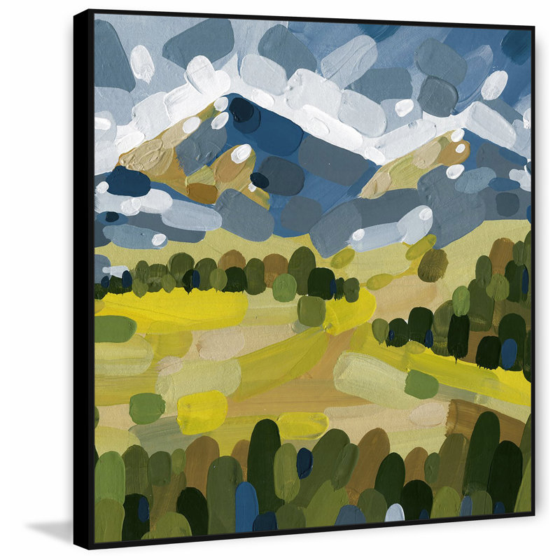 «Open Green Field» par Marmont Hill - reproduction encadrée sur toile, H 32 po x l 32 po