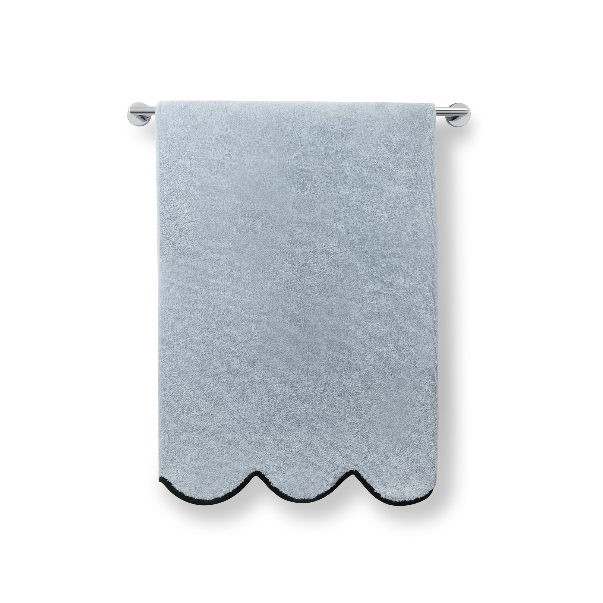 Scalloped Hand Towel, Blue