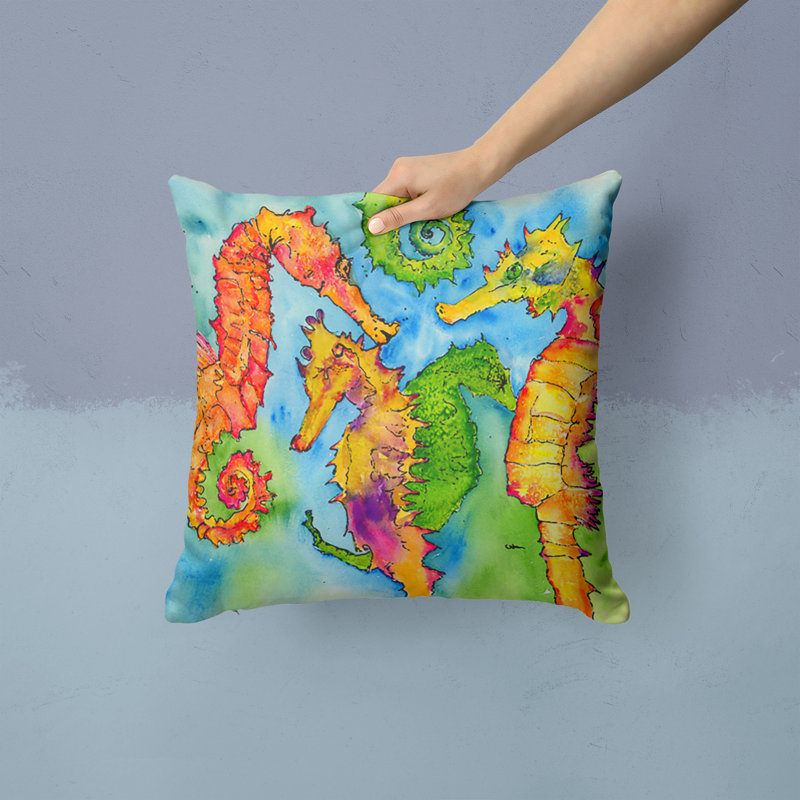 Seahorse Indoor/Outdoor Throw Pillow