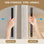 Porte de douche 72 po x 76 po coulissante simple sans cadre avec quincaillerie noir mat et verre trempé de 1/4 po pour salle de bain moderne