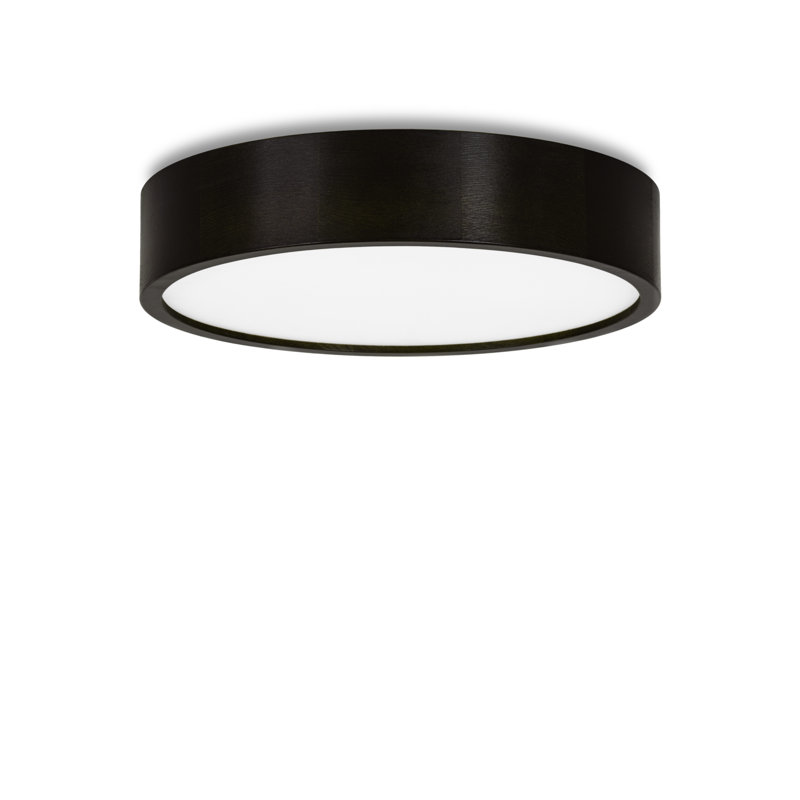 Demitra Glass Flush Mount, Wenge, 8cm H x 37.5cm W x 37.5cm D