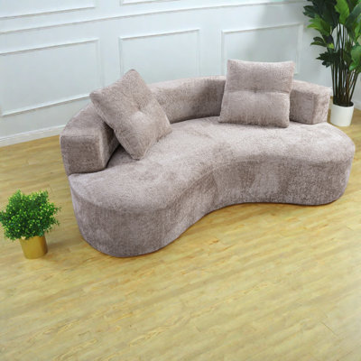 Canapés modernes et confortables en tissu bouclé pour petits espaces