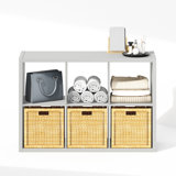 Furinno Cubic Open Back Multipurpose Clothing & Closet Storage Organizer Shelf, 6-Cube