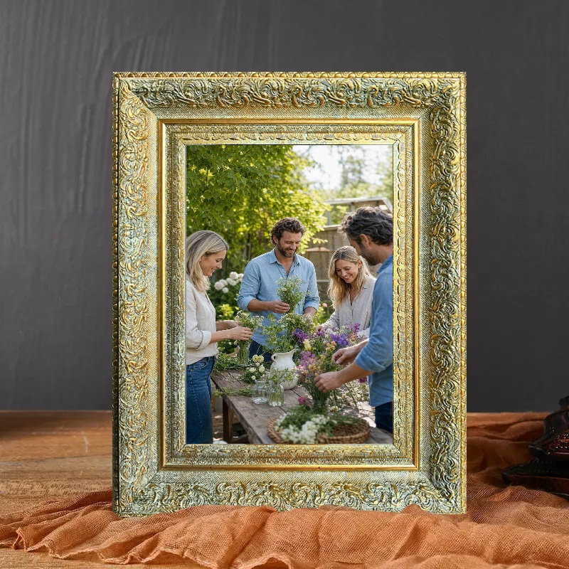 Cadre pour galerie photo 5 pièces x 7 po or antique 1PC, Antique Gold, 1, 5" W x 7" H