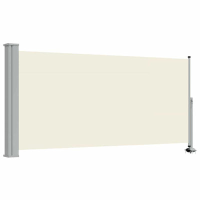 Patio Retractable Side Awning 47.2"x118.1" Cream
