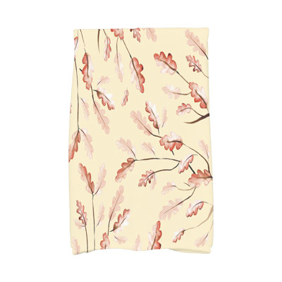 Torchon à motif floral à feuilles de chêne sauvage Lanz