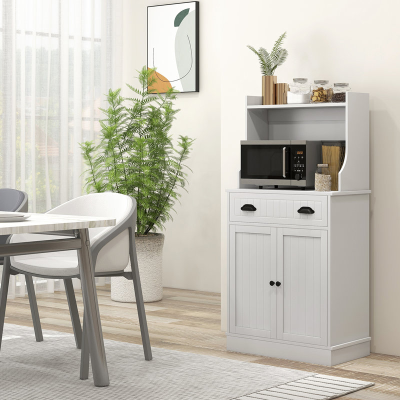 Kitchen Storage Unit - White With Adjustable Shelf And Drawer Cabinet Middle For In Beyond