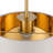 1-Light Gold Single Drum Pendant With Gray Fabric Shade