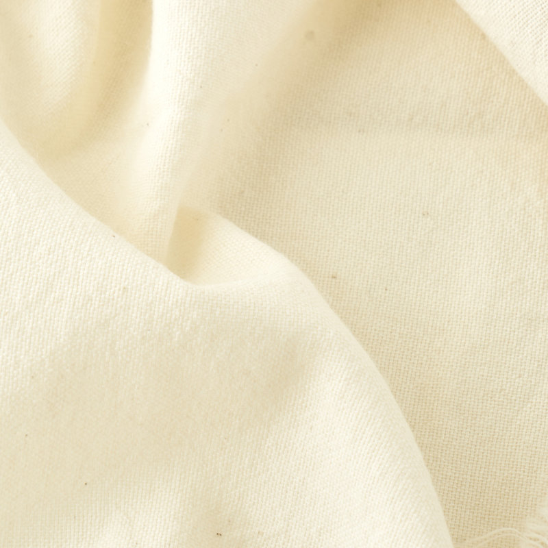 Serviette en coton olive à franges