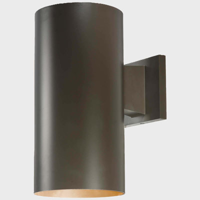 Applique murale cylindrique en aluminium 1 lumière H 1 po intérieur ou extérieur 1 lumière
