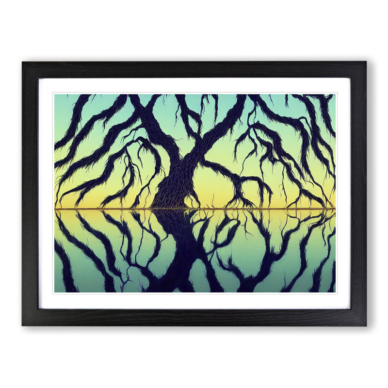 Tree Branches - Single Picture Frame Print, Black Framed, 46cm H x 64cm W x 2cm D