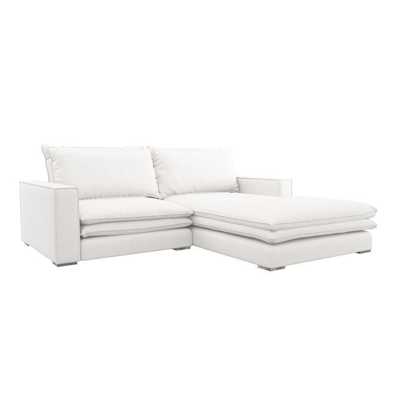 Aaron Right Corner Sofa, Right Hand Facing, Off White