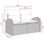  Ensemble de canapé de jardin 8 pièces 55 x 55 x 37 cm en rotin de polyester gris