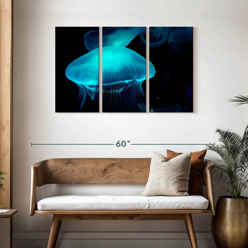 Moon Jellyfish, 28" H x 45" W