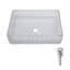 Lavabo vasque de salle de bain rectangulaire au-dessus du comptoir