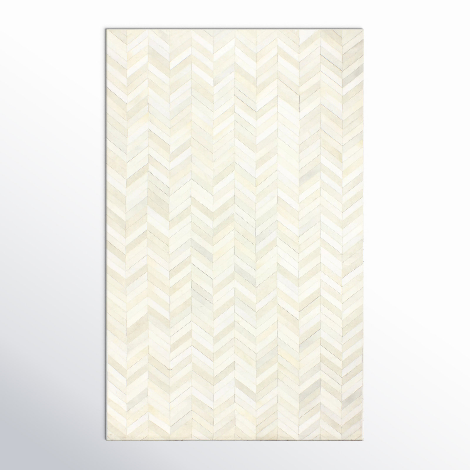 Marsha Handmade White/Ivory Rug, Rectangle 5' x 8'