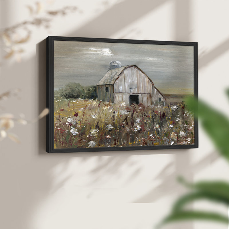 Wildflower Barn -Framed Print - Restickable, Noir, noir, noir, noir, H 16 po x l 20 po