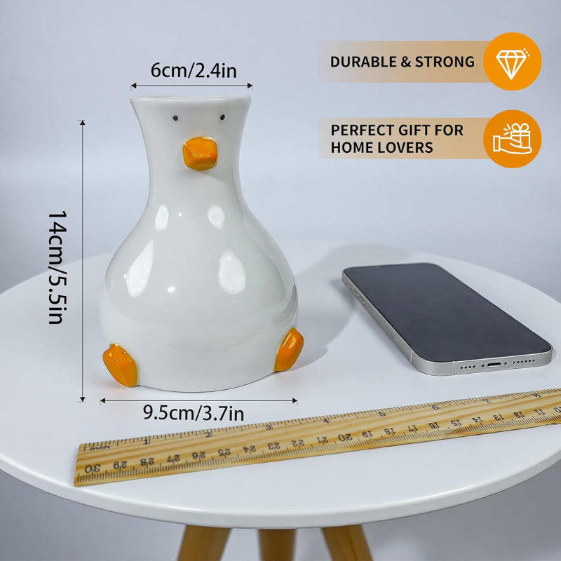 Handmade Ceramic Duck Vase