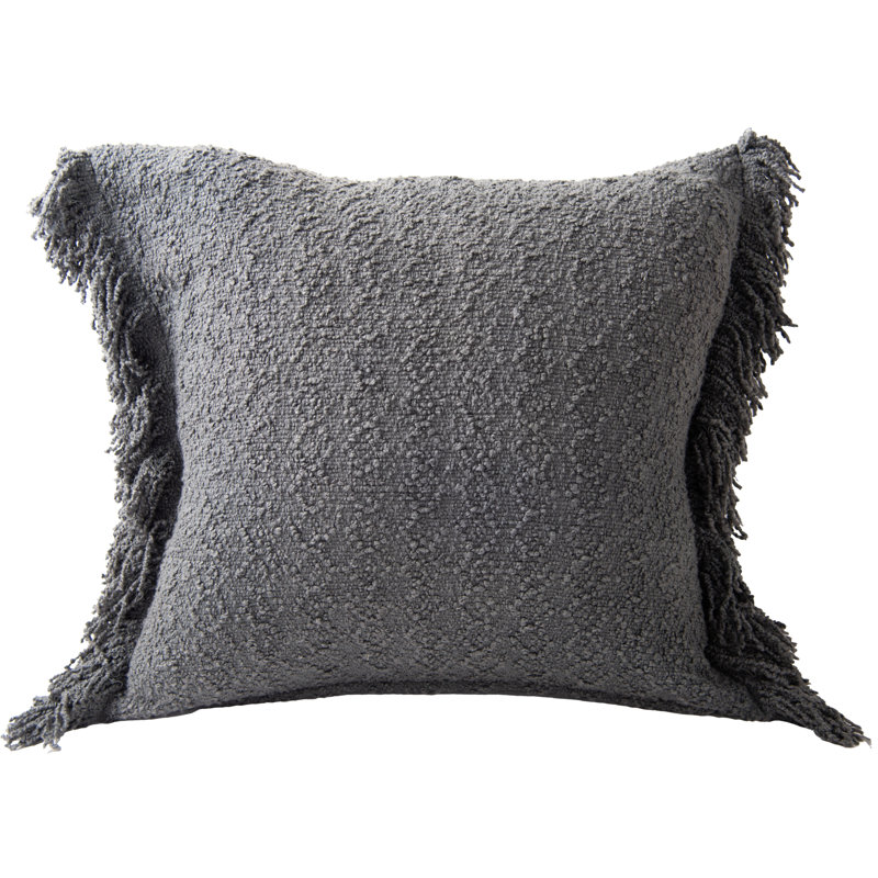  Housse et insert de coussin décoratif en coton, Gris