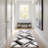 Corey-Leigh Abstract Shag White/Black Area Rug-1093957569
