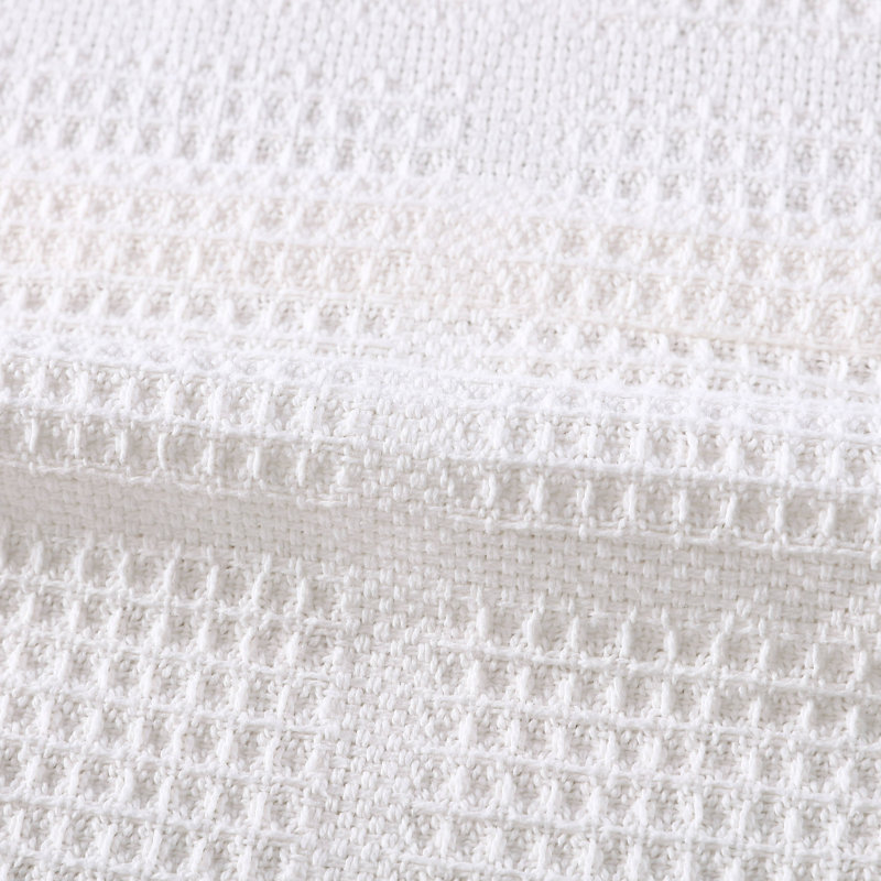 Couverture en coton uni Kenneth Cole, Lit simple, Blanc