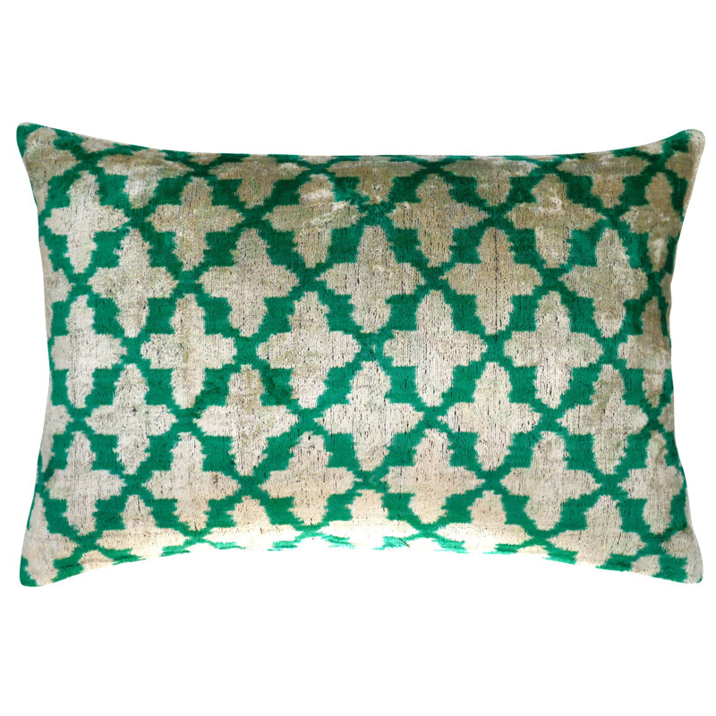 Geometric Throw Pillow, Green