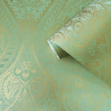 Zen Damask Paper Metallic Wallpaper Roll
