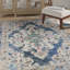 Felty Oriental Blue/Grey/Beige Area Rug-1087835548