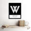 Worthing City Map Worthing Black & White - Single Picture Frame Typography