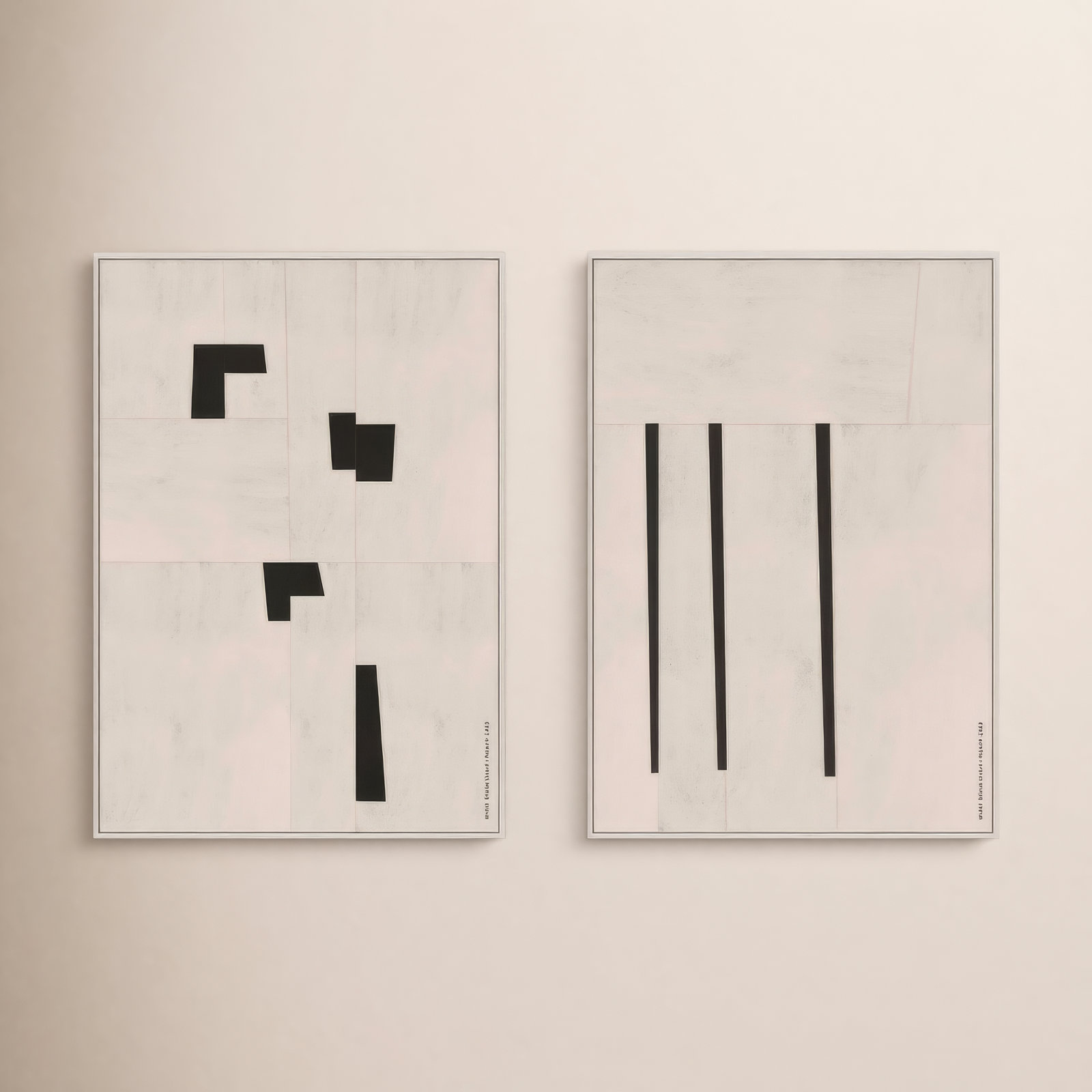 Scattered by Romina Gadler, 50" H x 35" W, White Canvas Framed