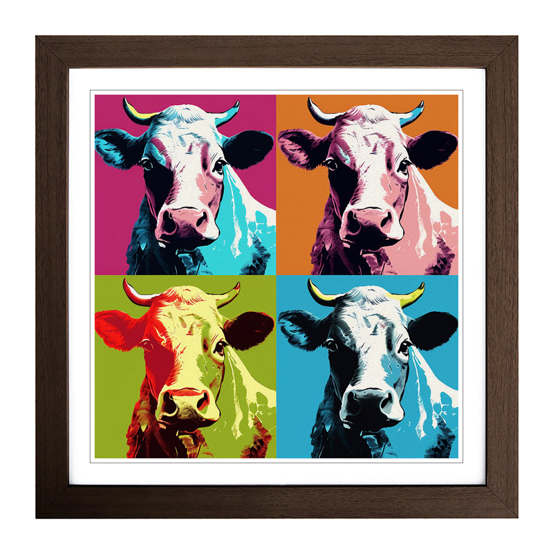 Single Picture Frame Print on Wood, Walnut