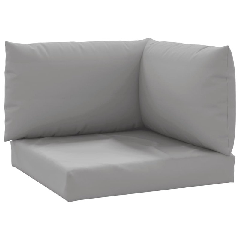 Ensemble de 3 coussins extérieurs rectangulaires en tissu gris Oxford